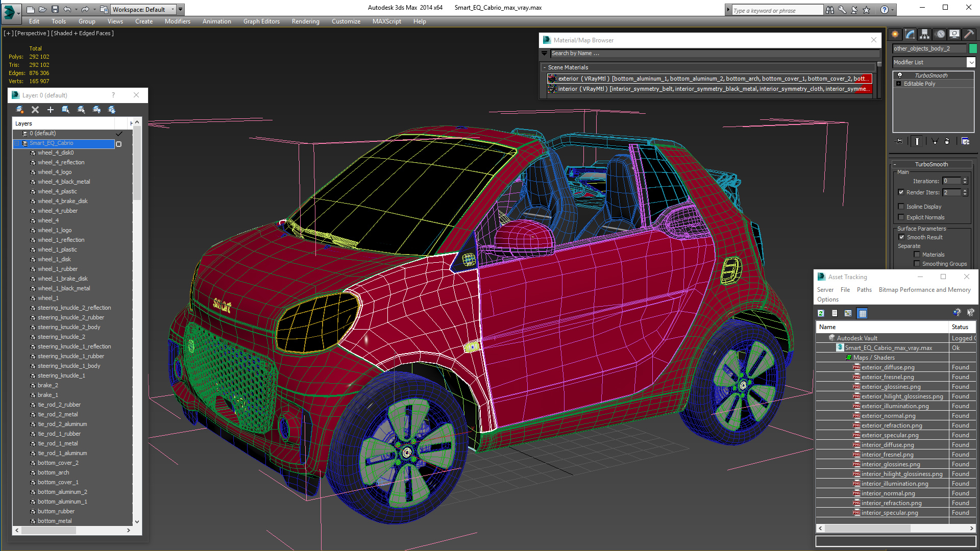 3D model Smart EQ Cabrio