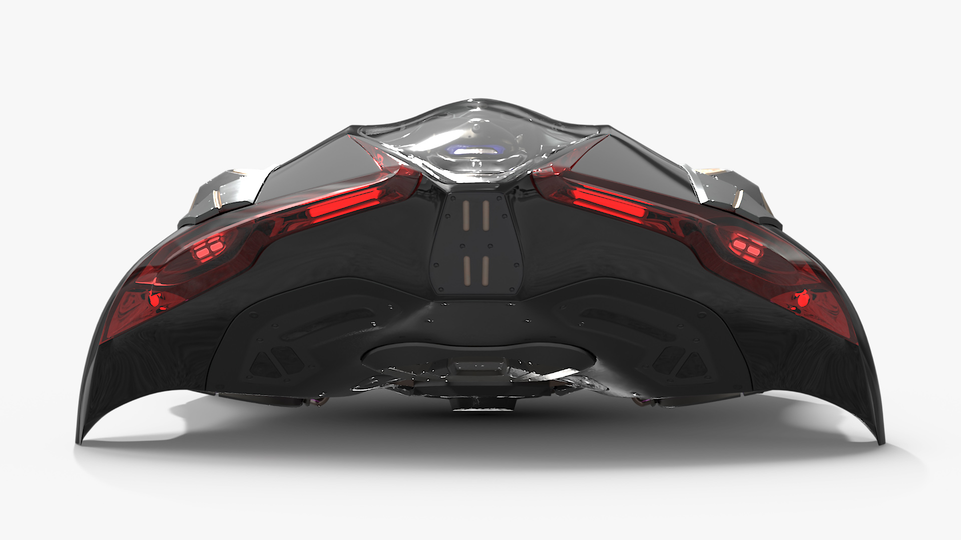 3D Black Futuristic Urban Flying Car model