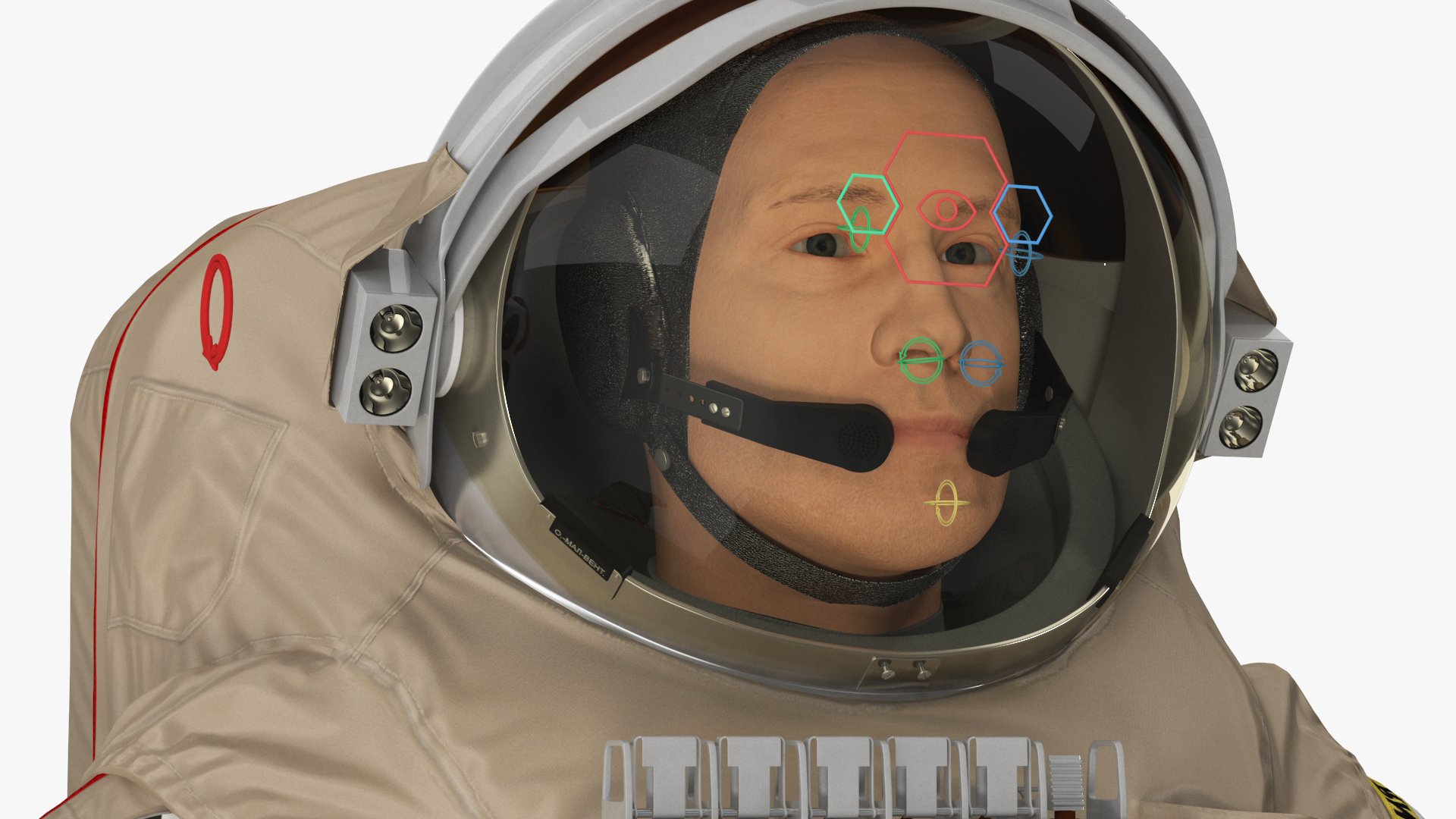 3D Astronaut Space Suit Orlan MK Rigged