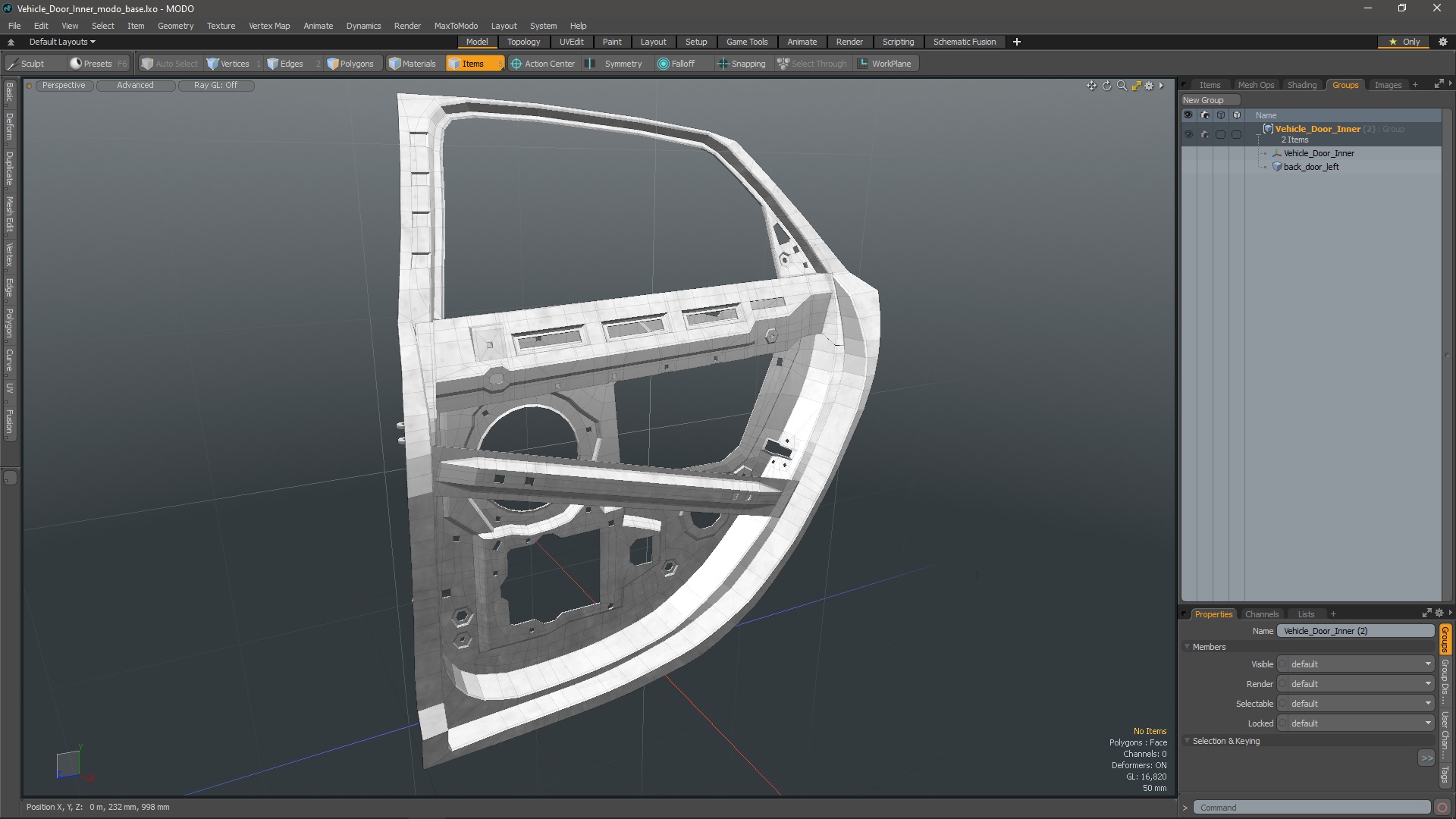 3D Vehicle Door Inner model