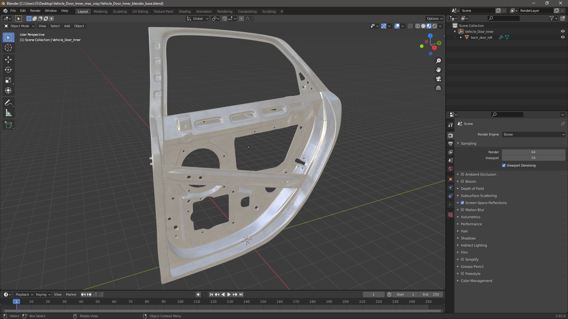 3D Vehicle Door Inner model