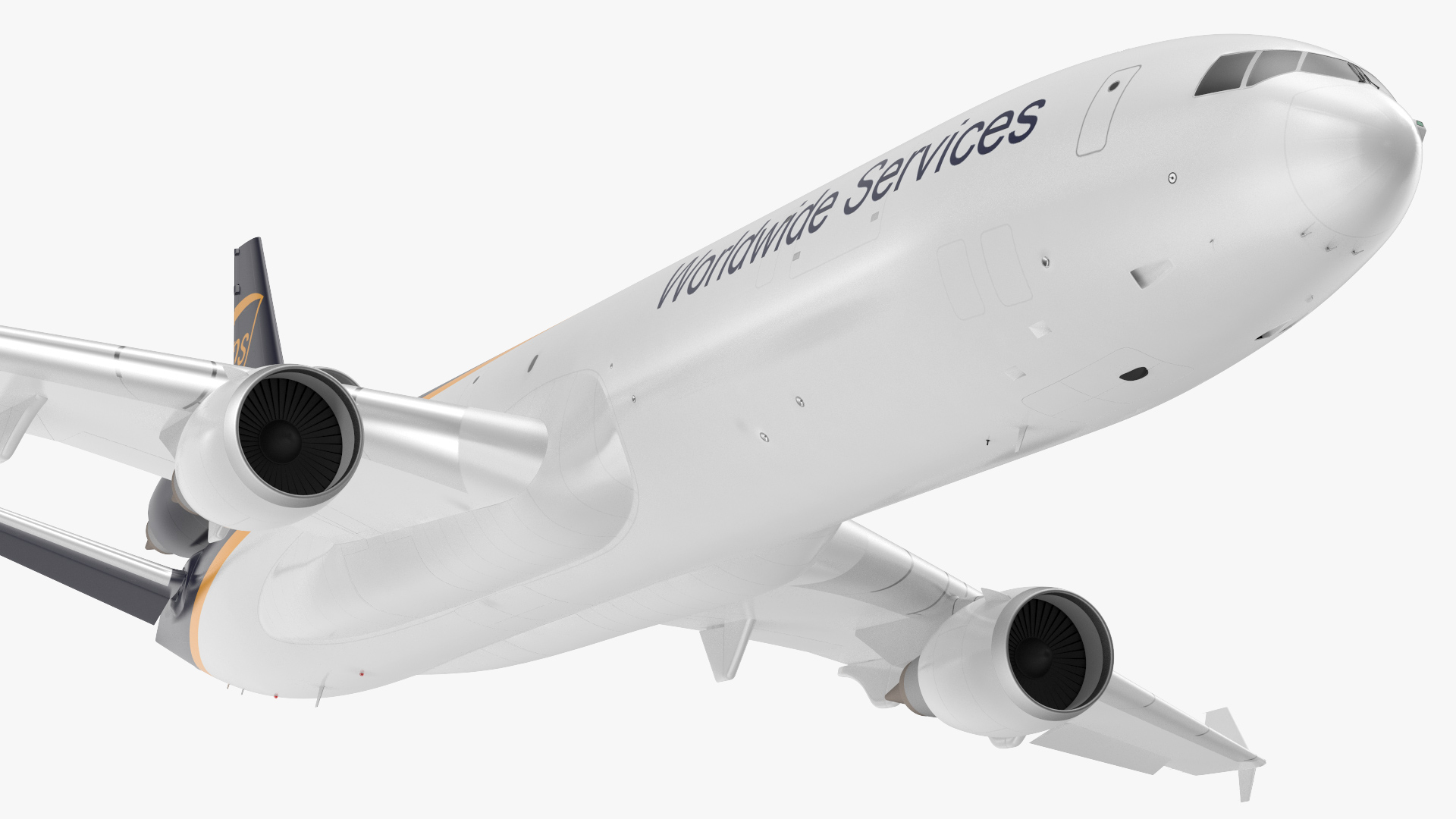 3D model McDonnell Douglas MD11 Tri Jet Airliner UPS Rigged