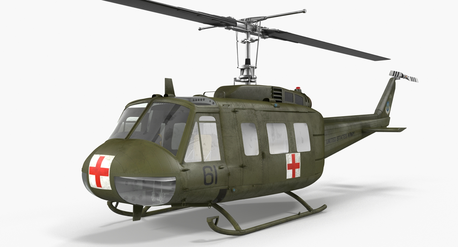 3D Bell UH 1 Iroquois MedEvac