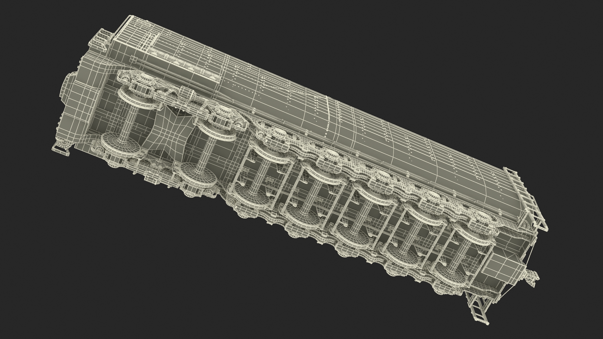 3D Old Trailed Tender model