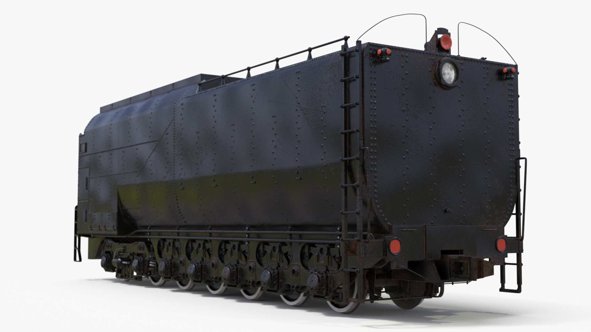 3D Old Trailed Tender model