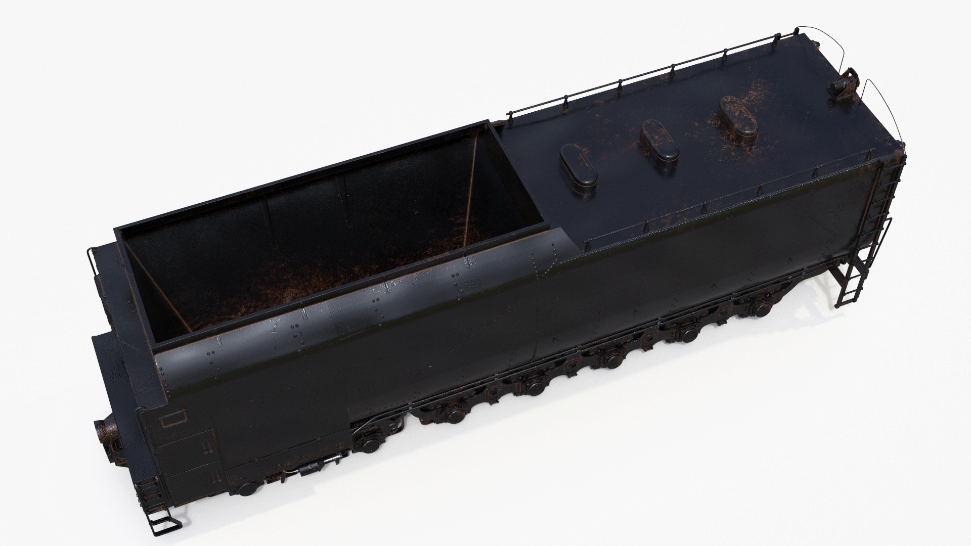 3D Old Trailed Tender model