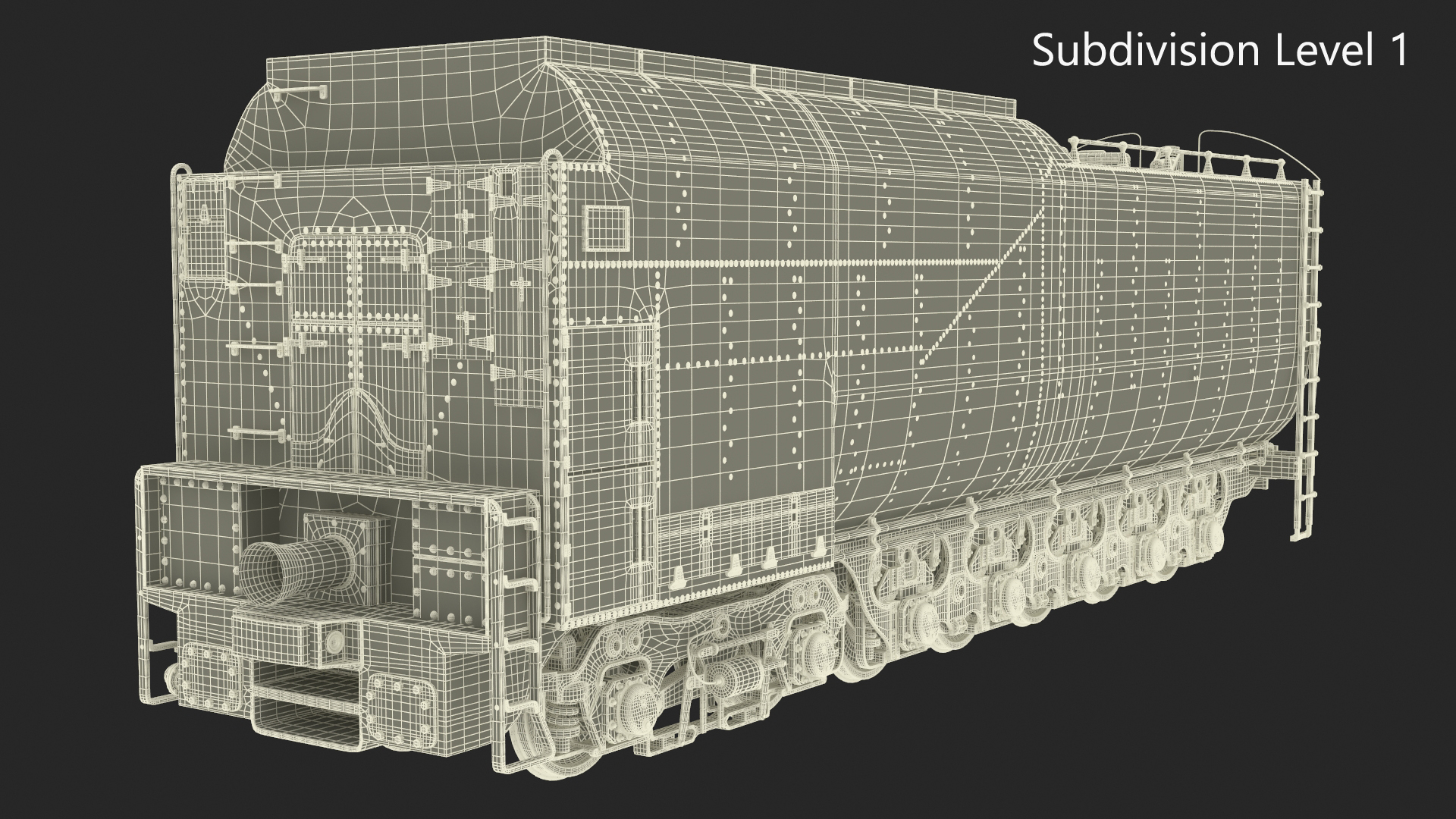 3D Old Trailed Tender model