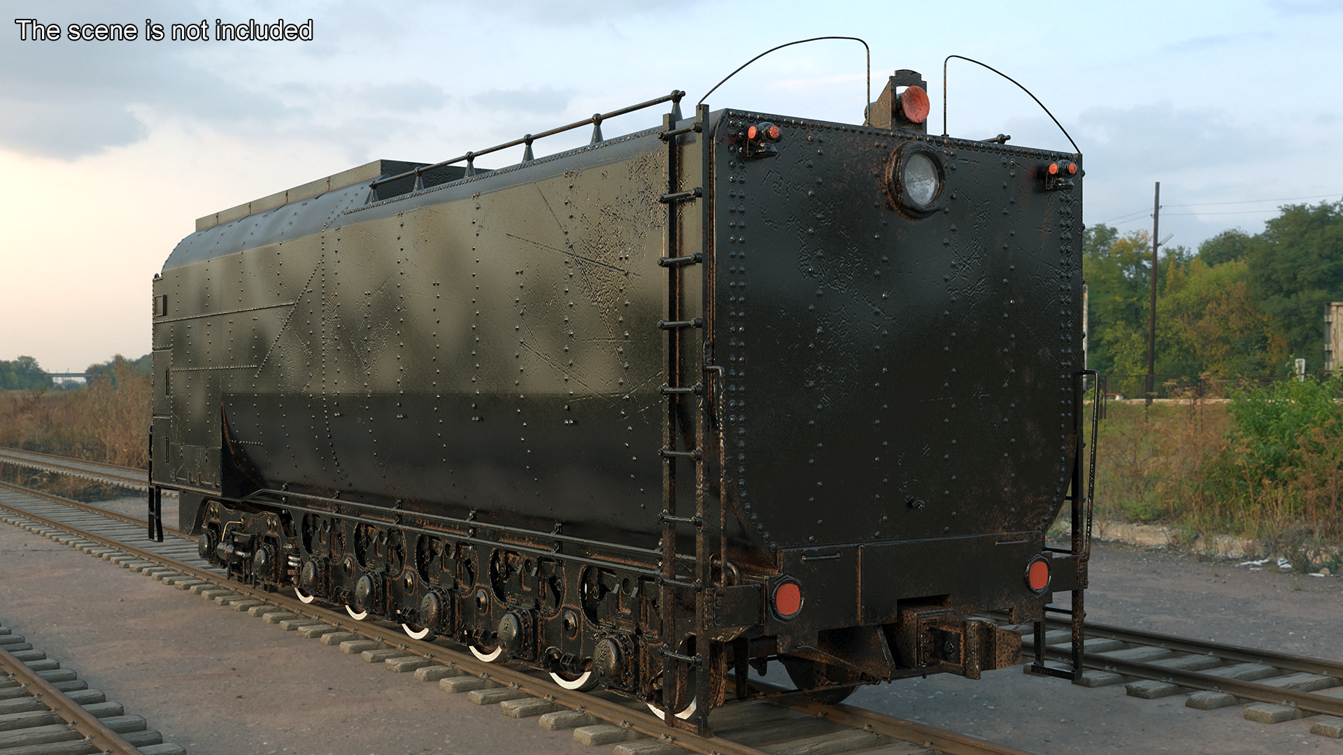 3D Old Trailed Tender model