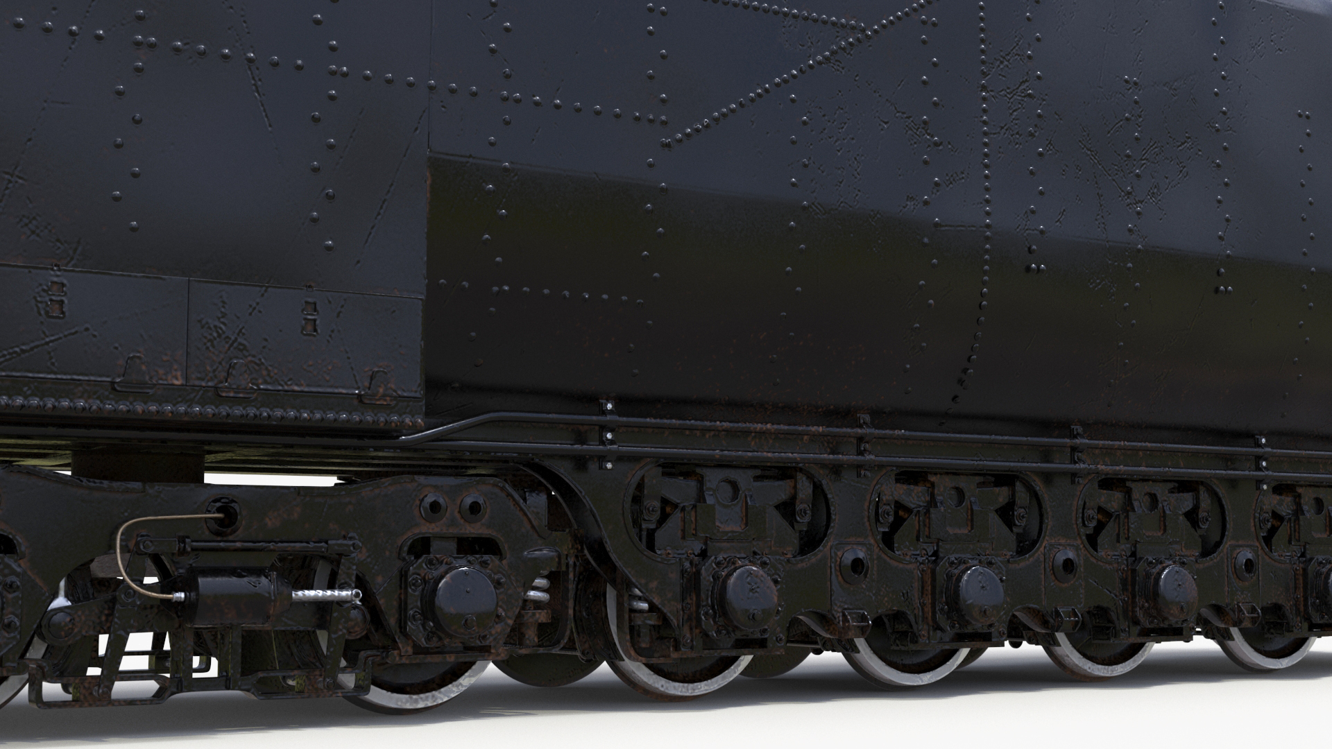 3D Old Trailed Tender model