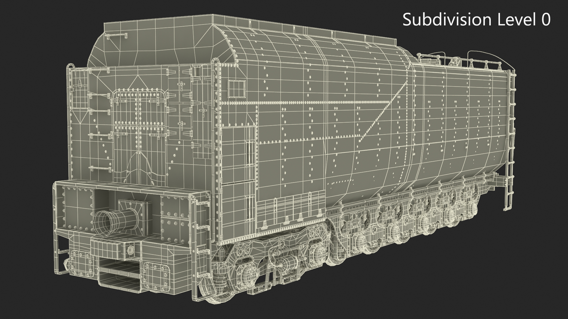 3D Old Trailed Tender model