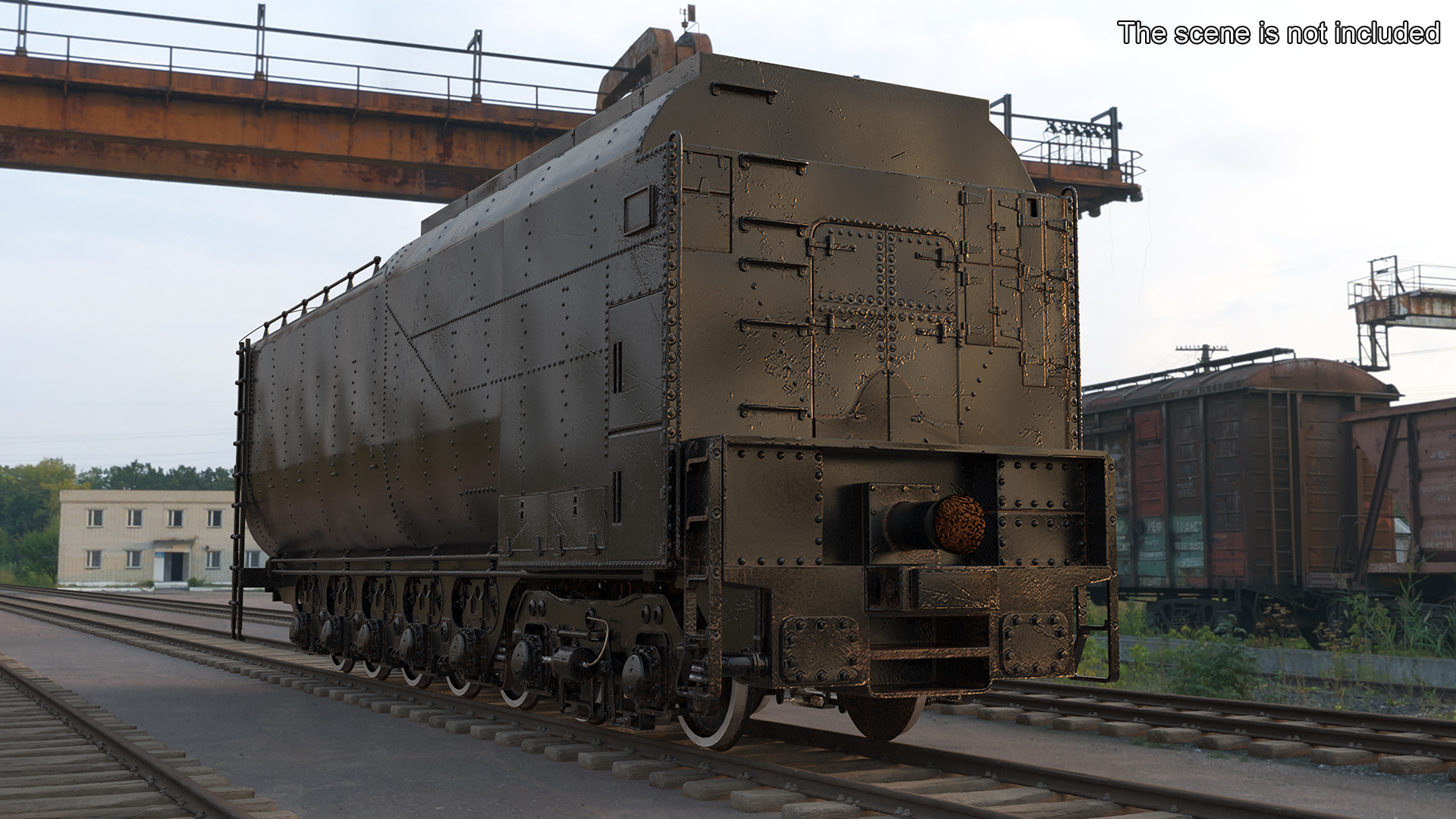 3D Old Trailed Tender model