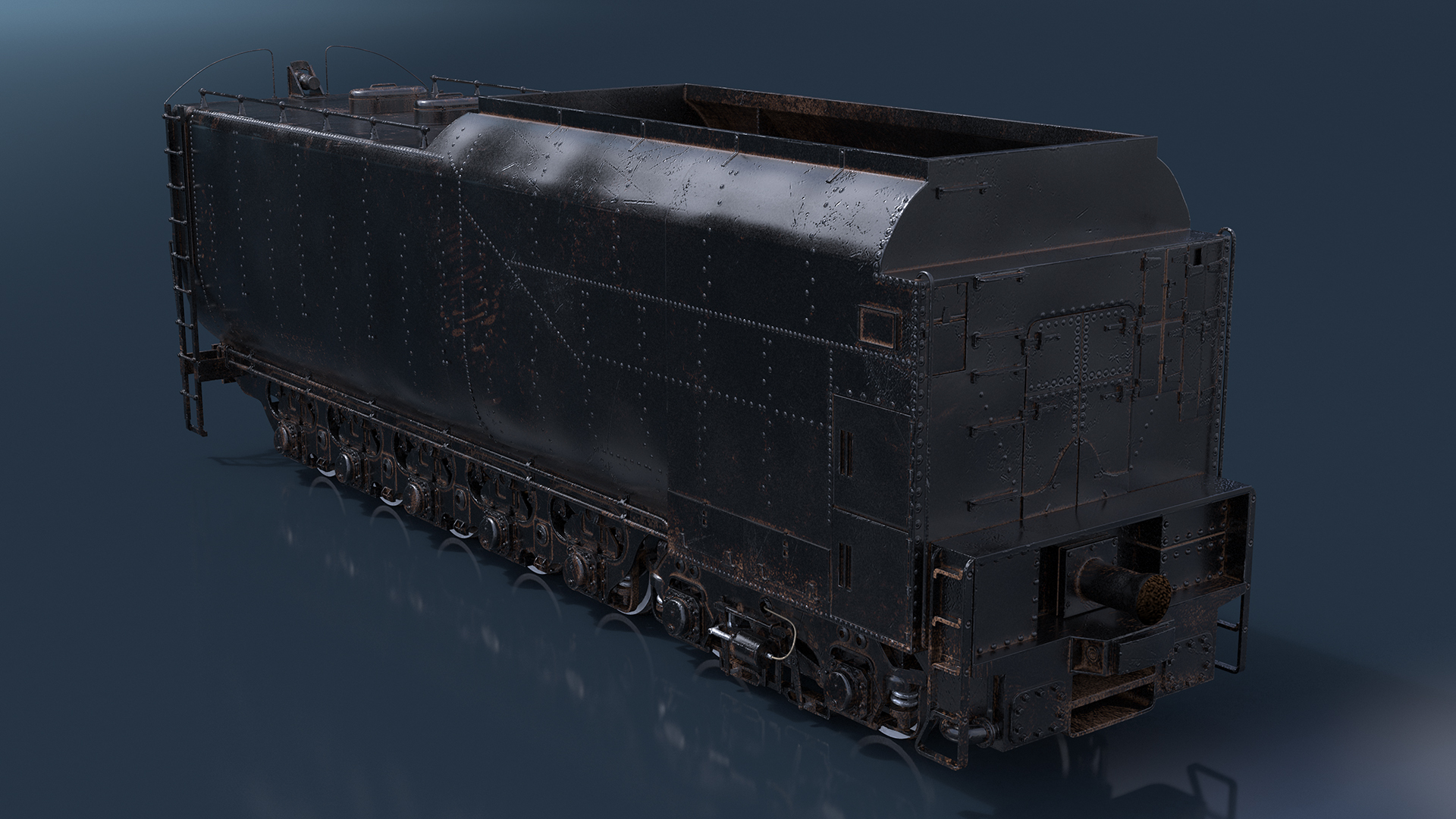 3D Old Trailed Tender model