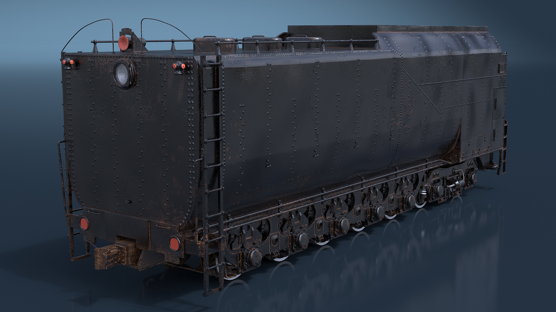 3D Old Trailed Tender model