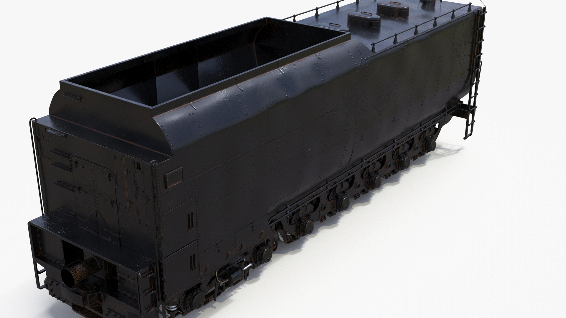 3D Old Trailed Tender model