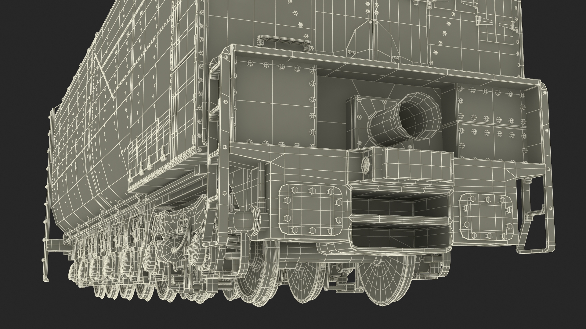 3D Old Trailed Tender model