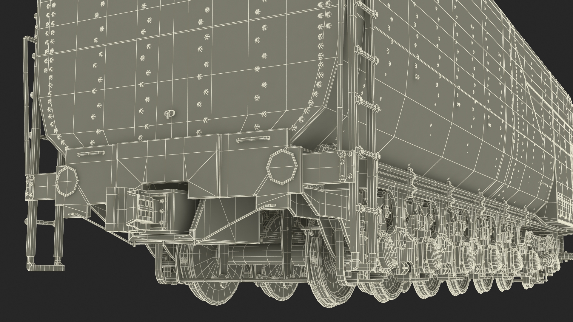 3D Old Trailed Tender model