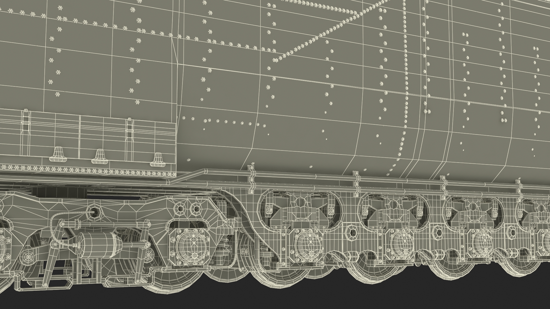 3D Old Trailed Tender model