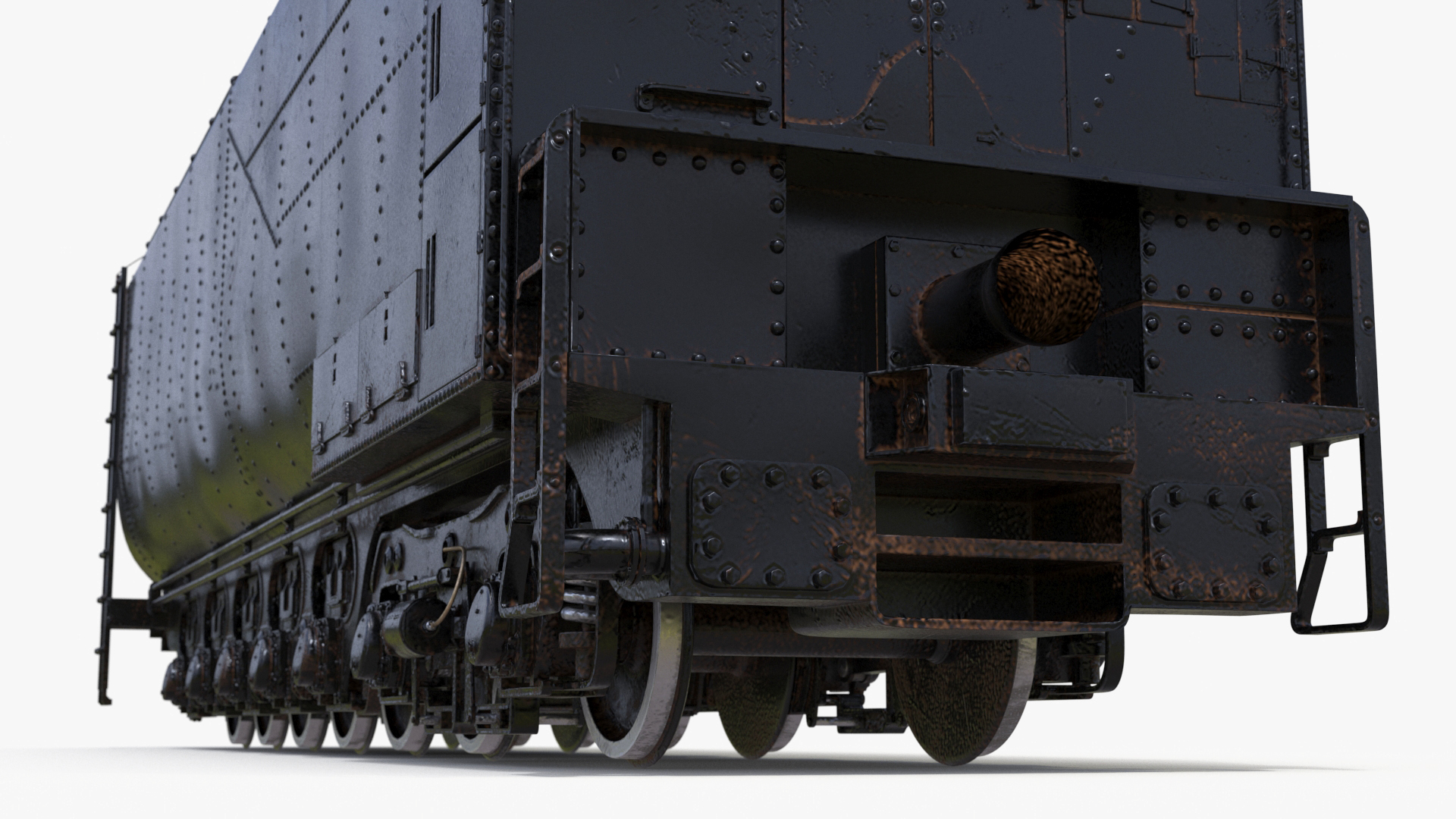 3D Old Trailed Tender model