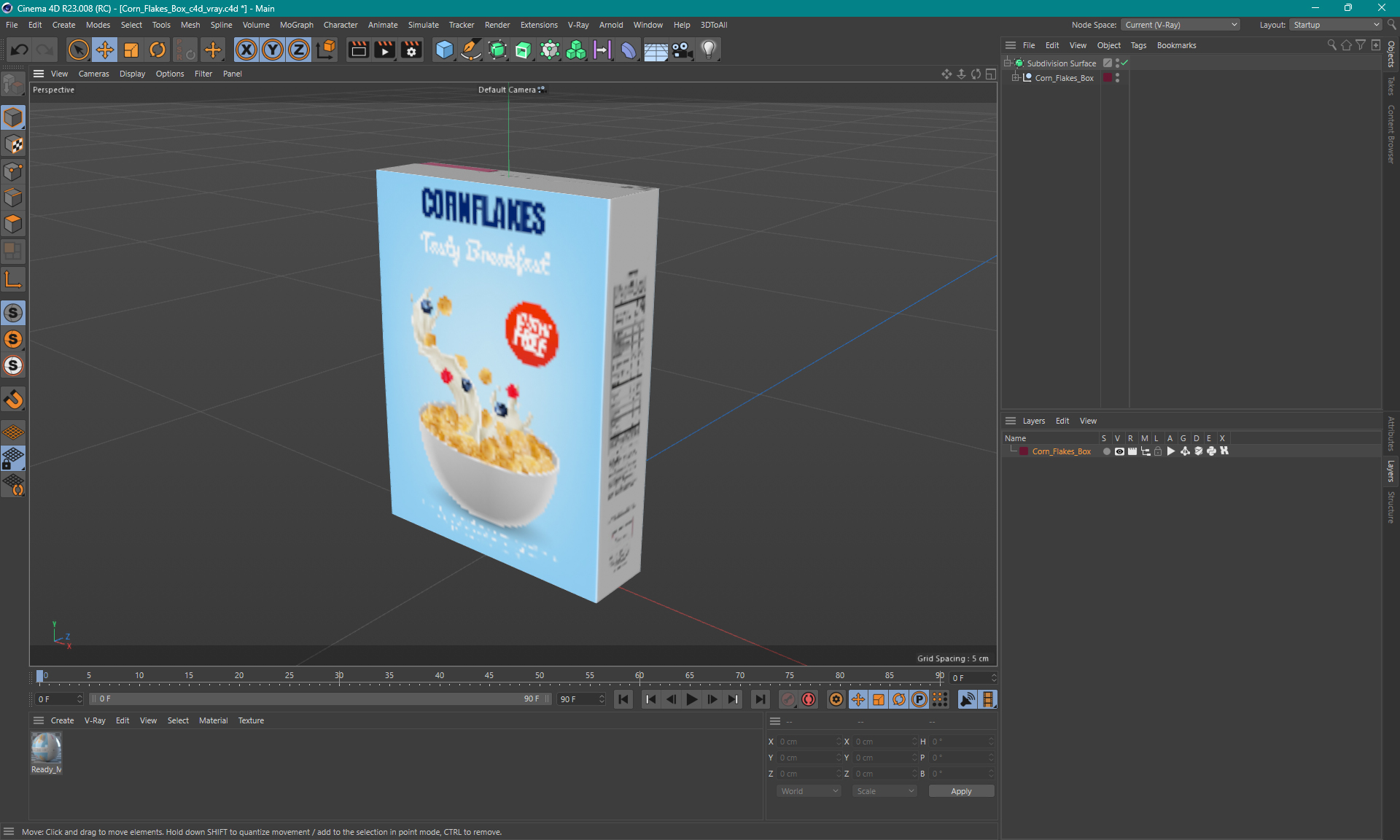 3D model Corn Flakes Box