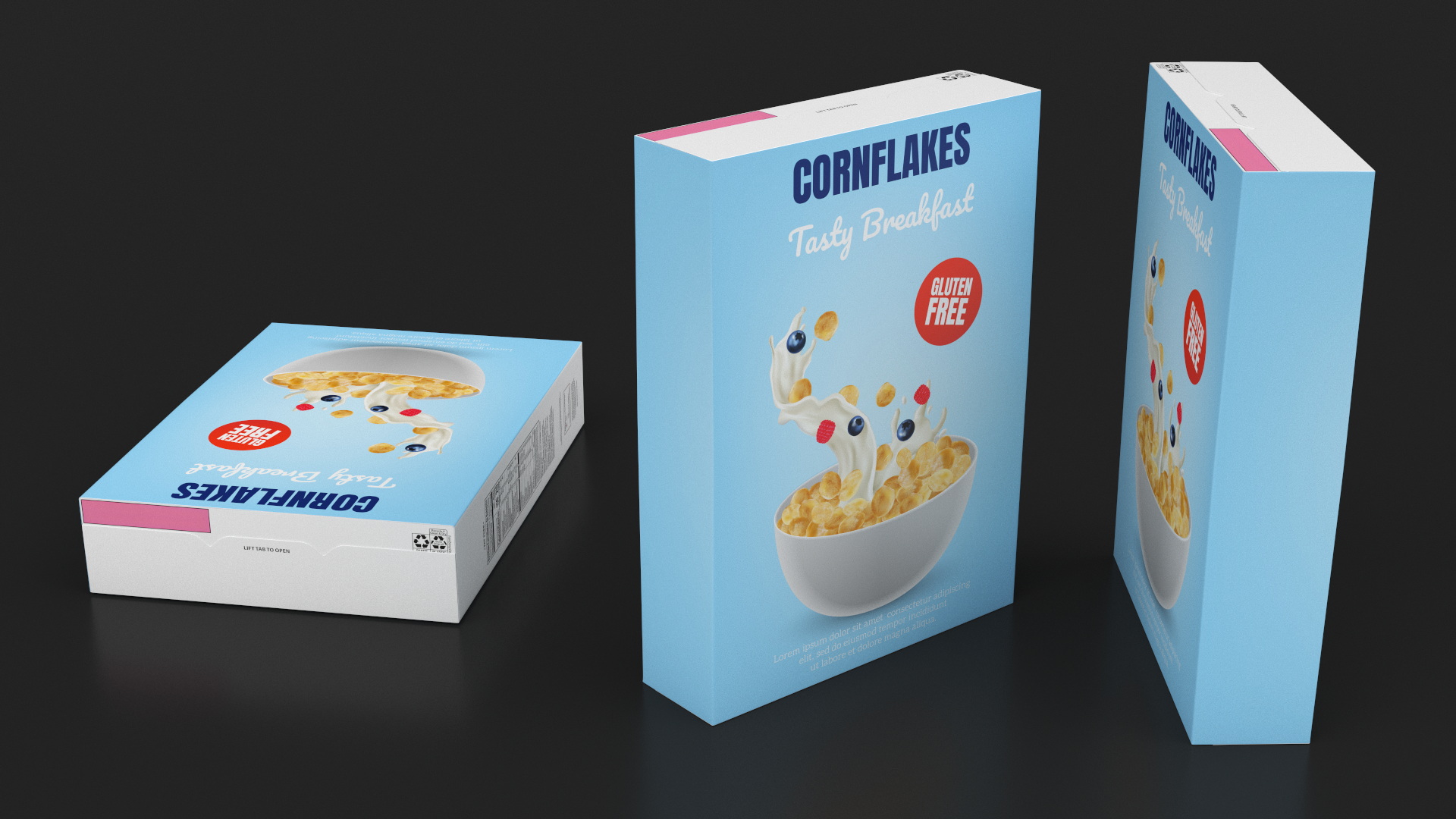 3D model Corn Flakes Box