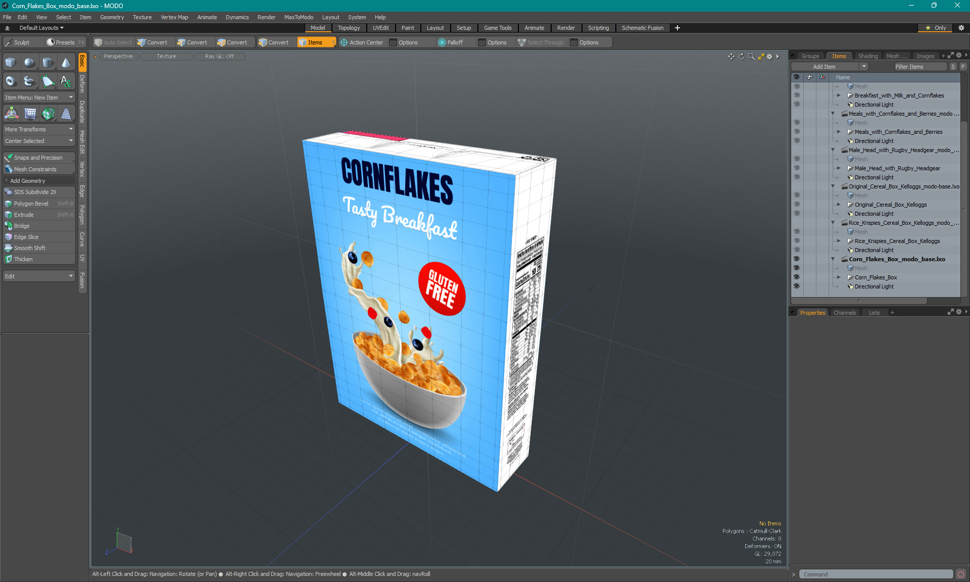 3D model Corn Flakes Box