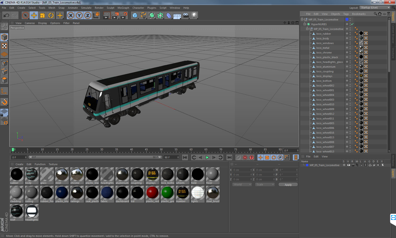 MP 05 Train Locomotive 3D