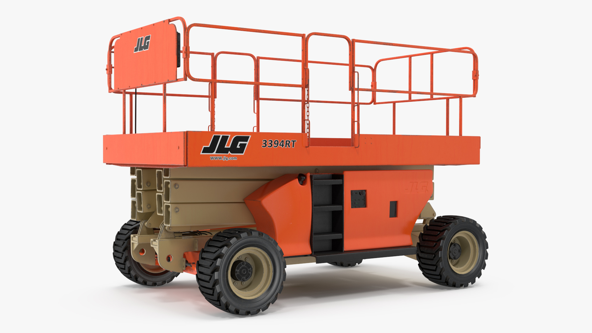 JLG 3394RT Scissor Lift Rigged for Cinema 4D 3D model