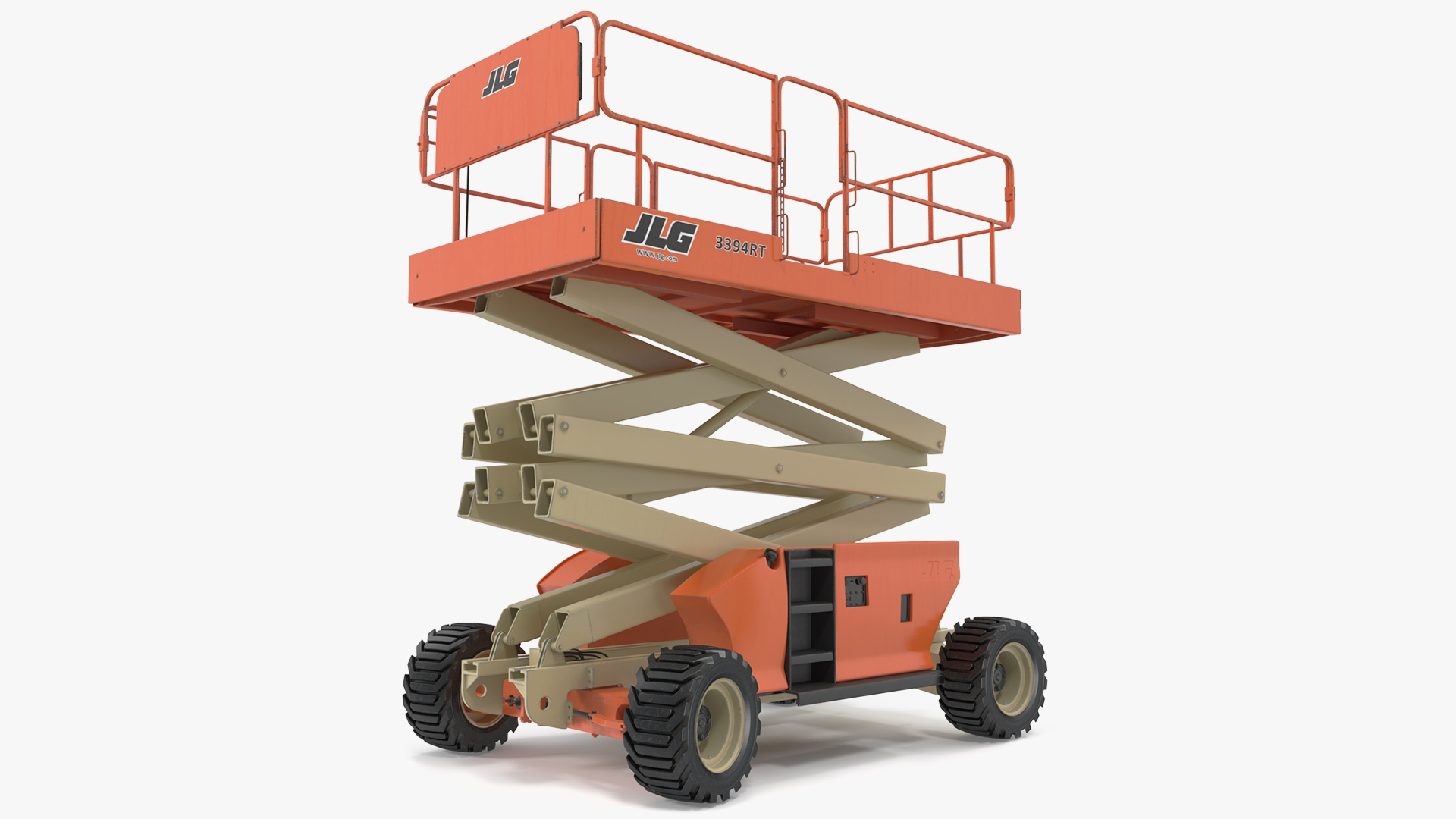 JLG 3394RT Scissor Lift Rigged for Cinema 4D 3D model