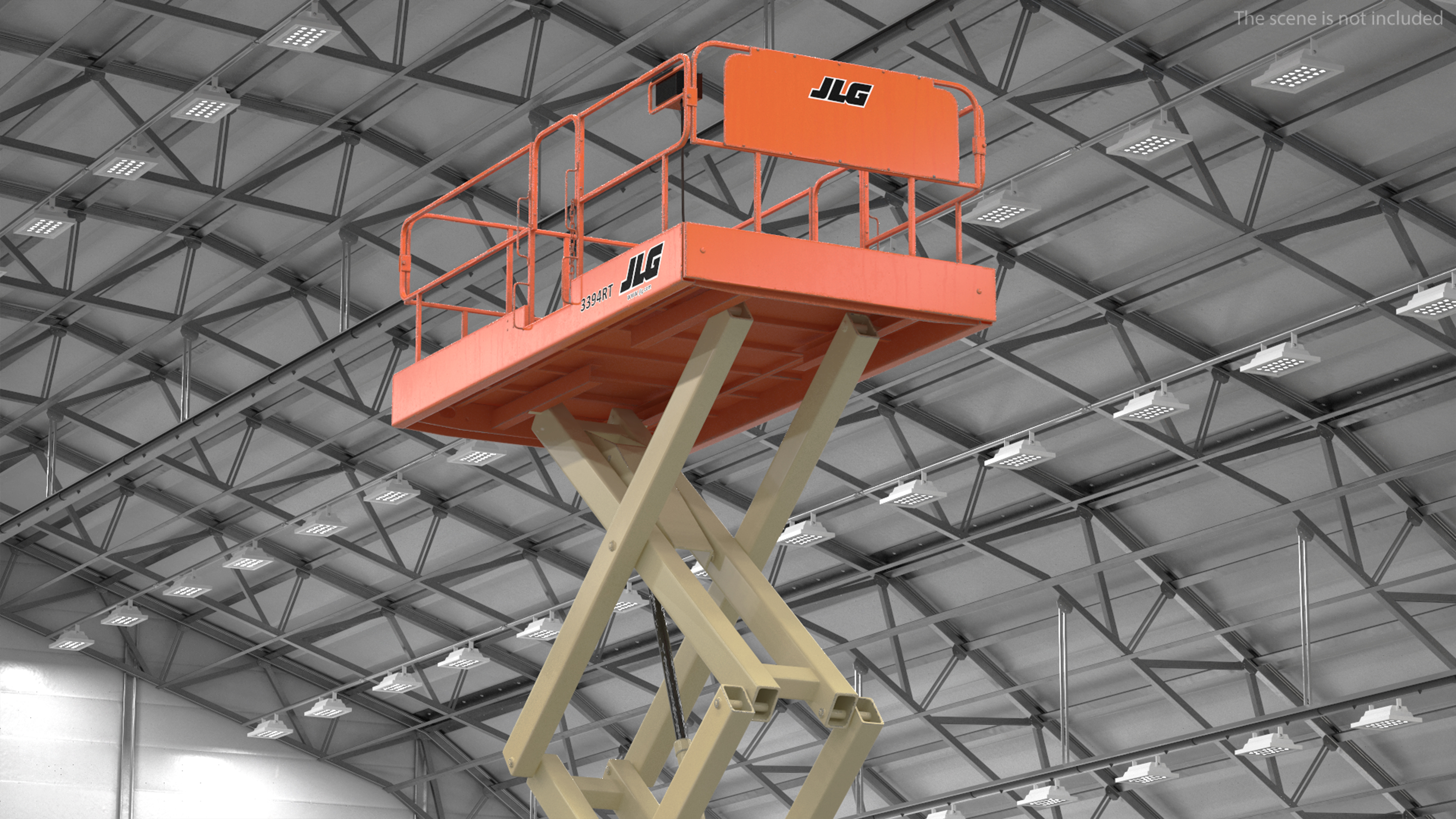 JLG 3394RT Scissor Lift Rigged for Cinema 4D 3D model