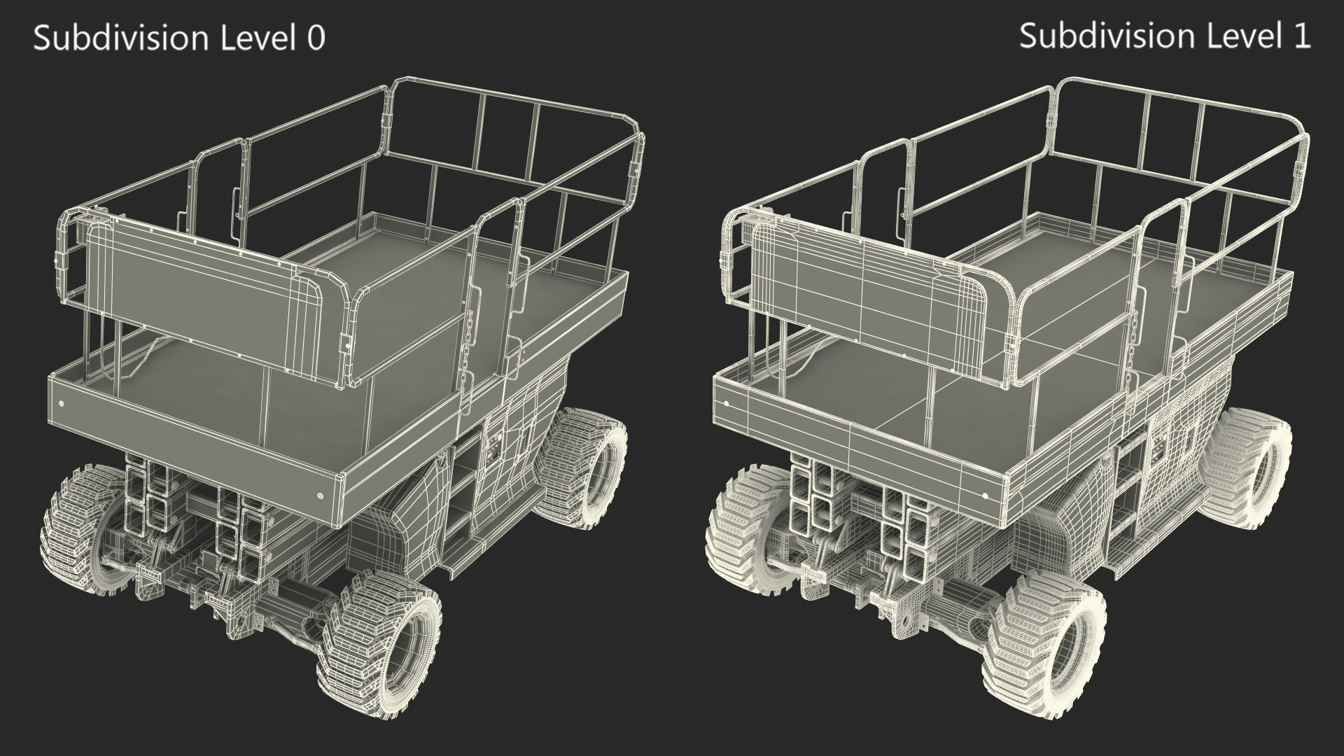 JLG 3394RT Scissor Lift Rigged for Cinema 4D 3D model