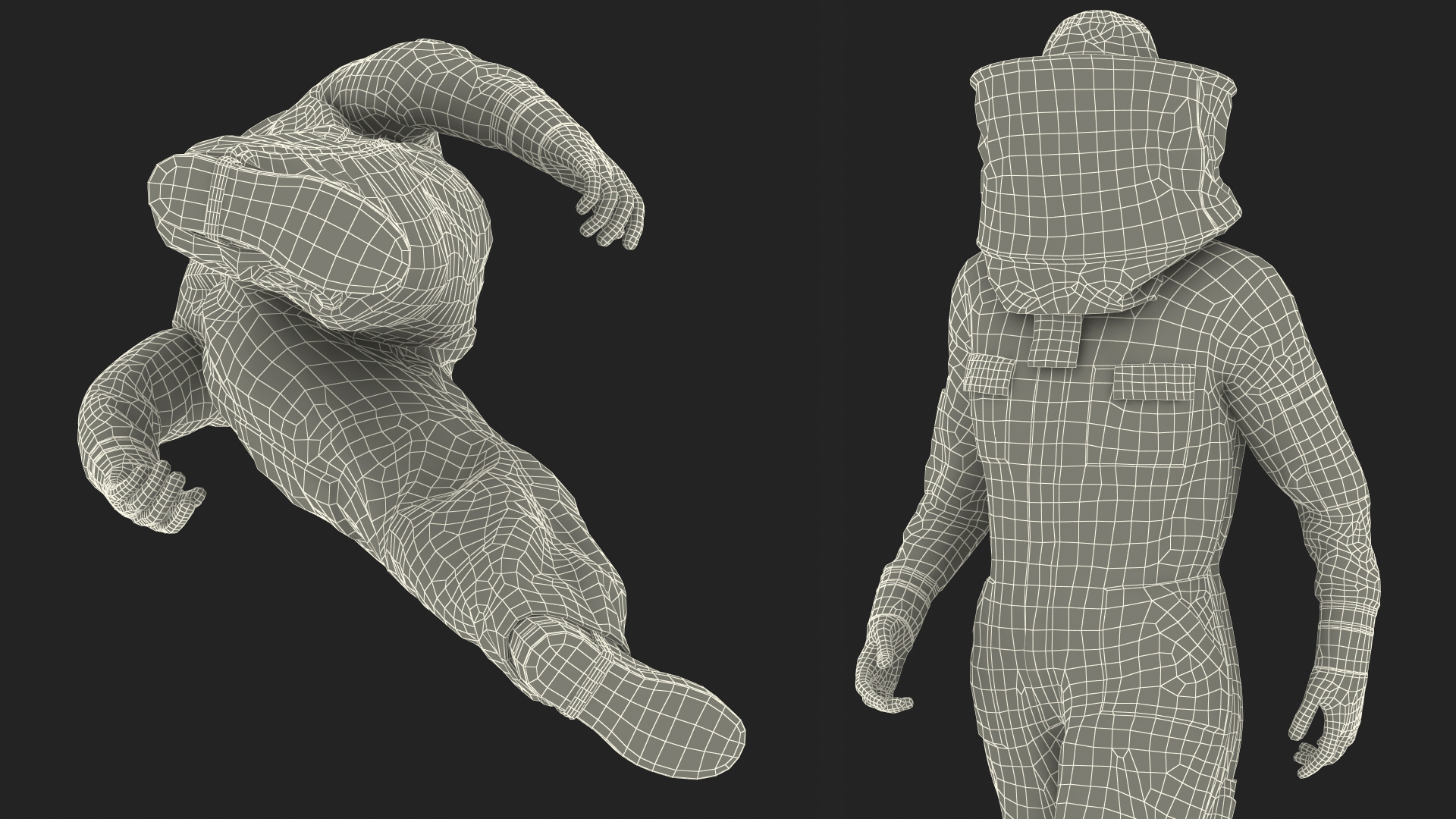 Female Professional Beekeeper Walking Pose 3D