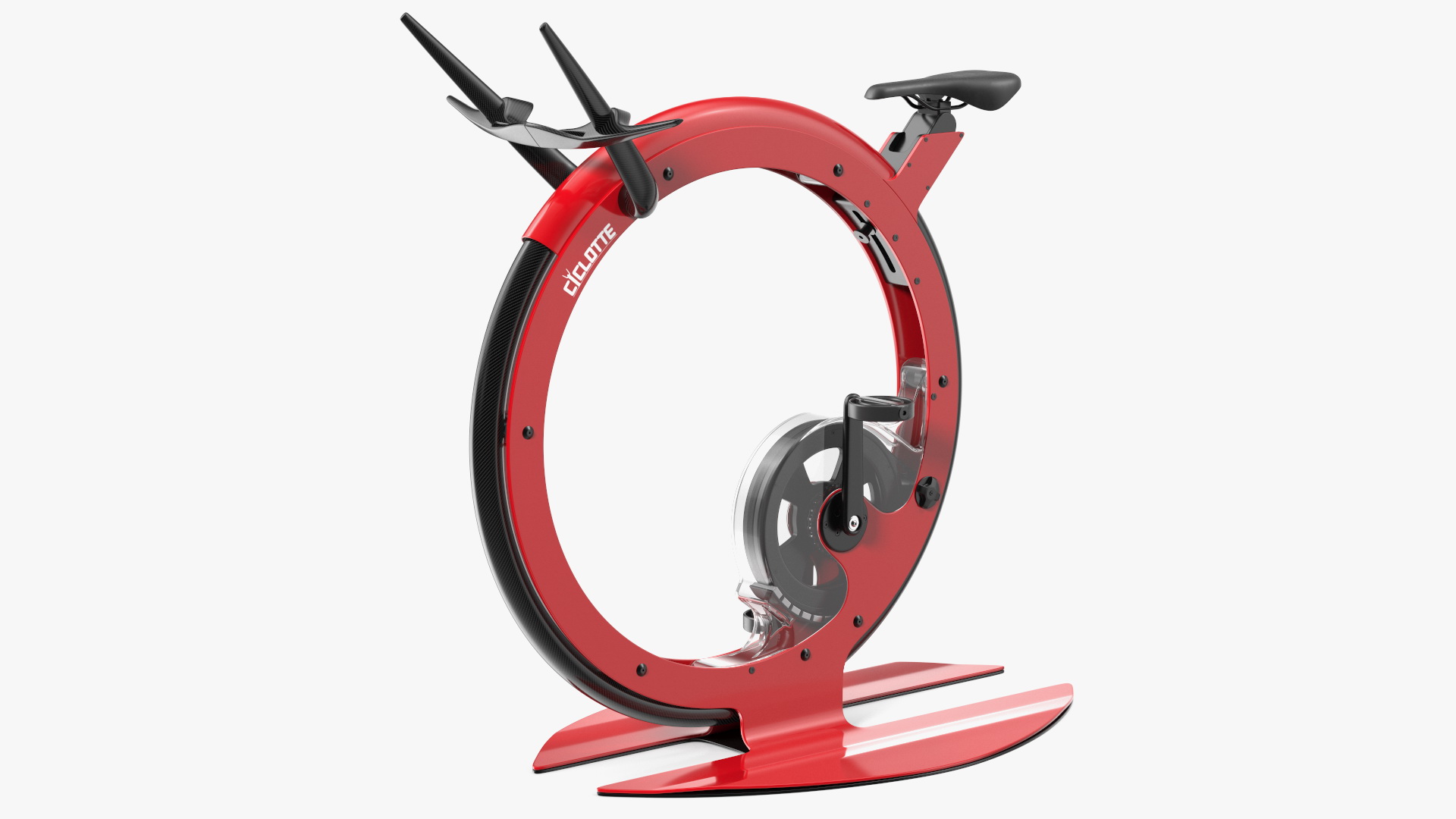 3D model Ciclotte Unicycle Exercise Bike Red