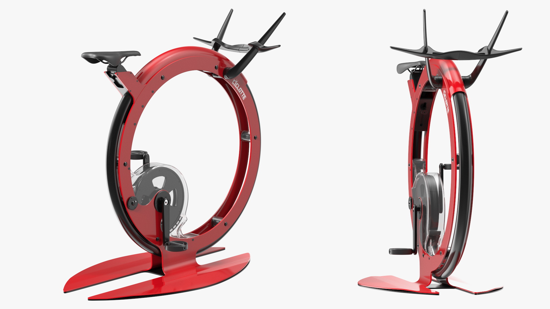 3D model Ciclotte Unicycle Exercise Bike Red