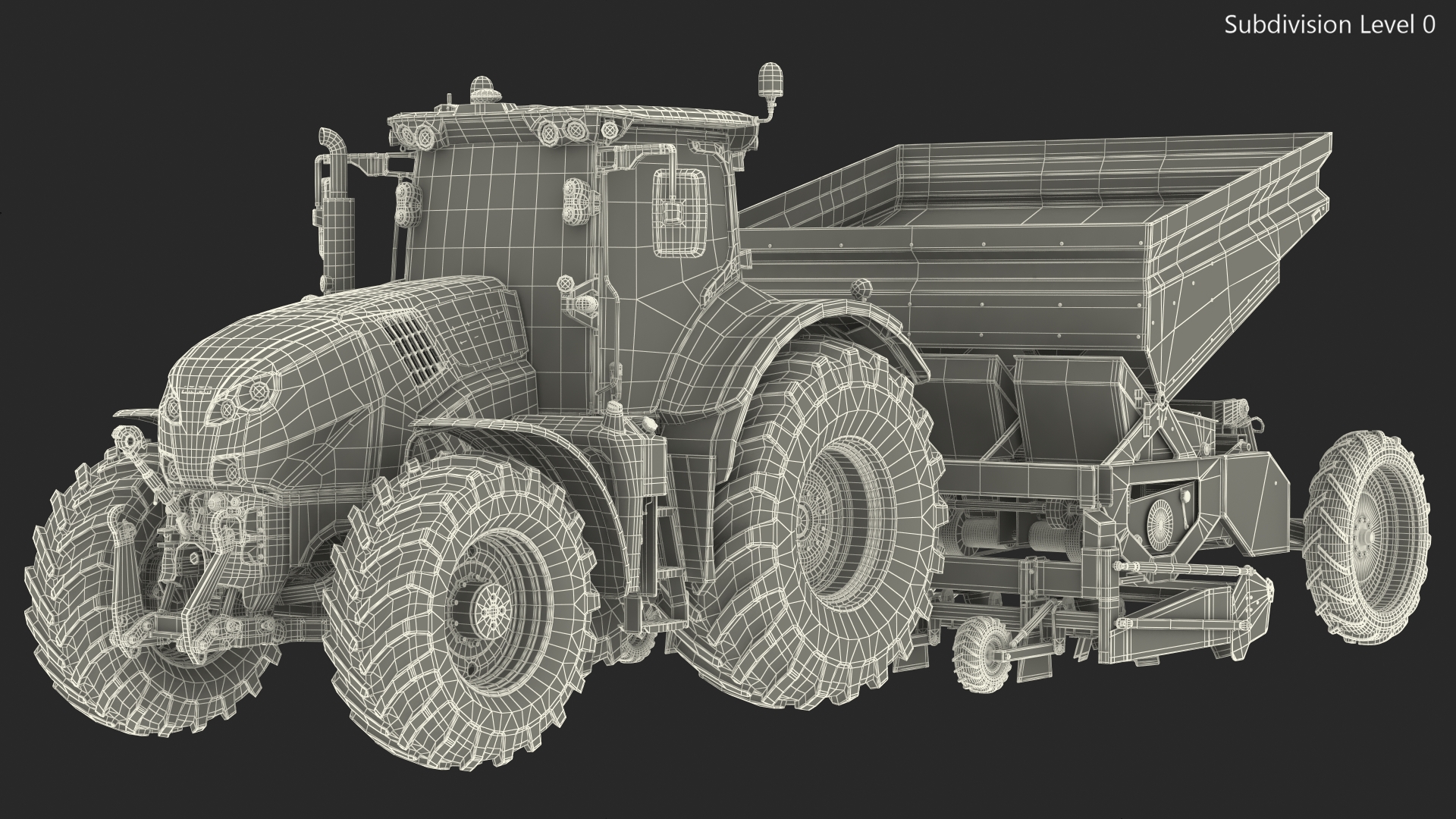 3D Axion Tractor With Potato Planter model