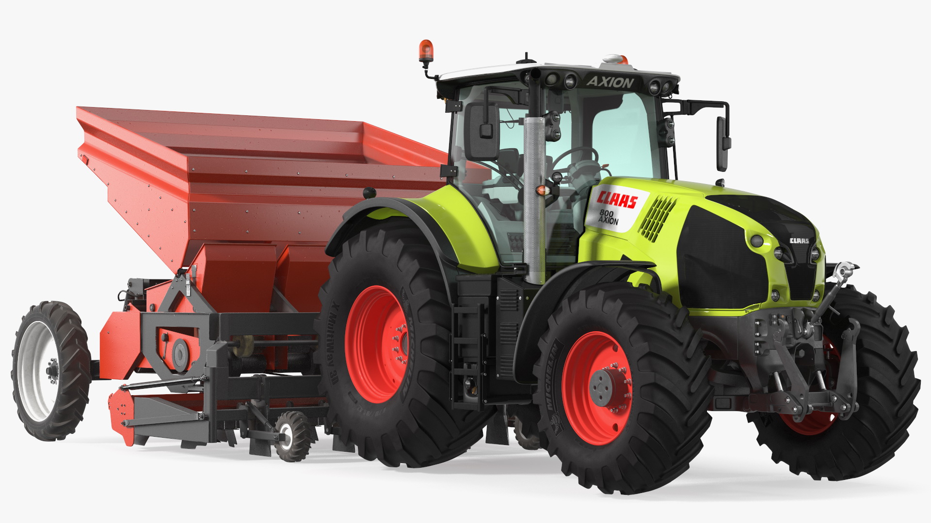 3D Axion Tractor With Potato Planter model