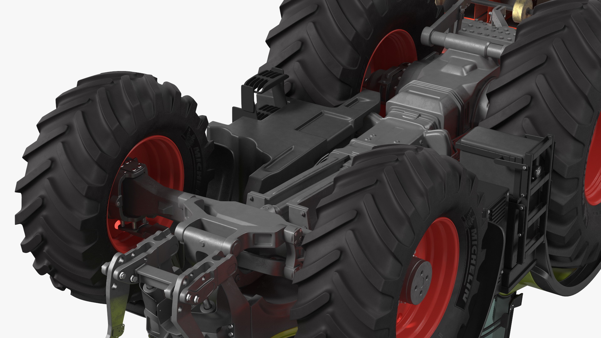 3D Axion Tractor With Potato Planter model