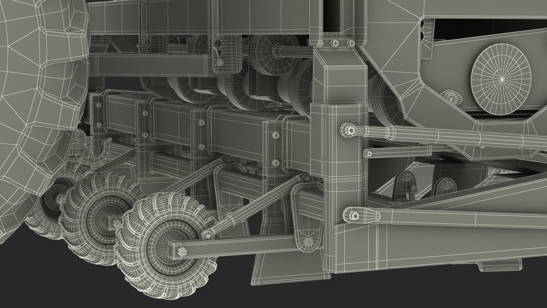 3D Axion Tractor With Potato Planter model