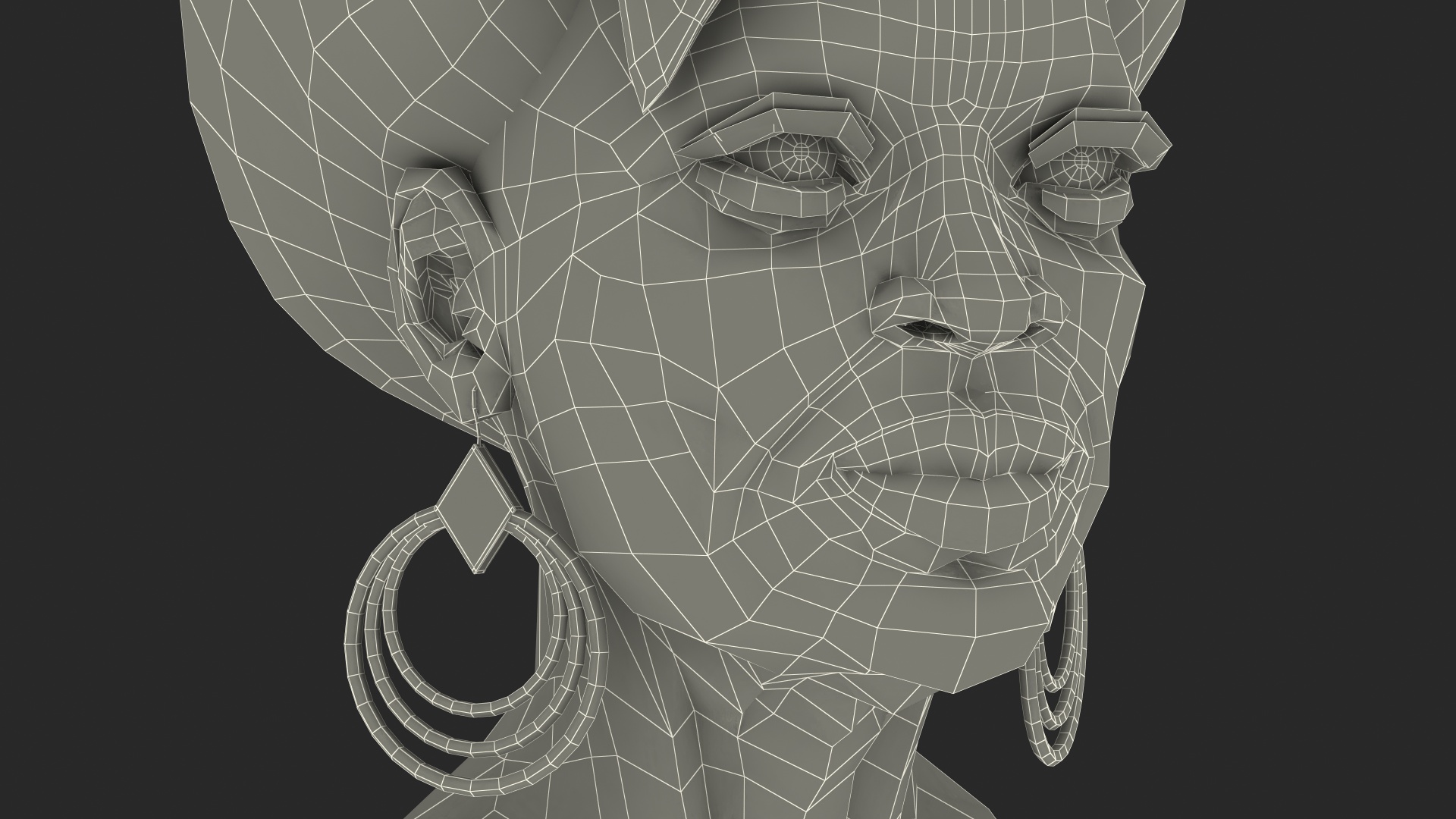 3D African Women Head model