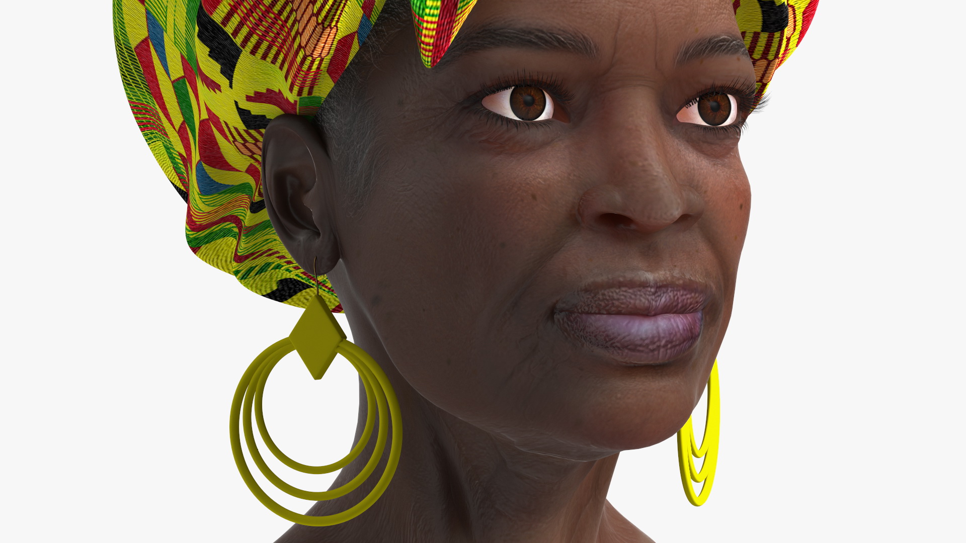 3D African Women Head model