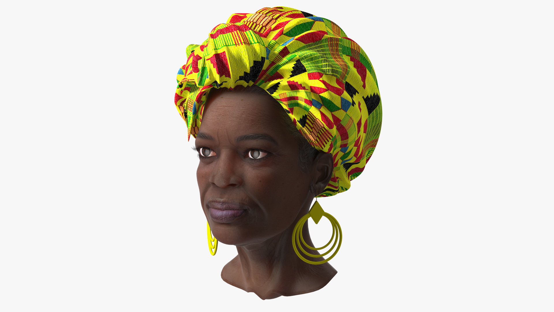 3D African Women Head model