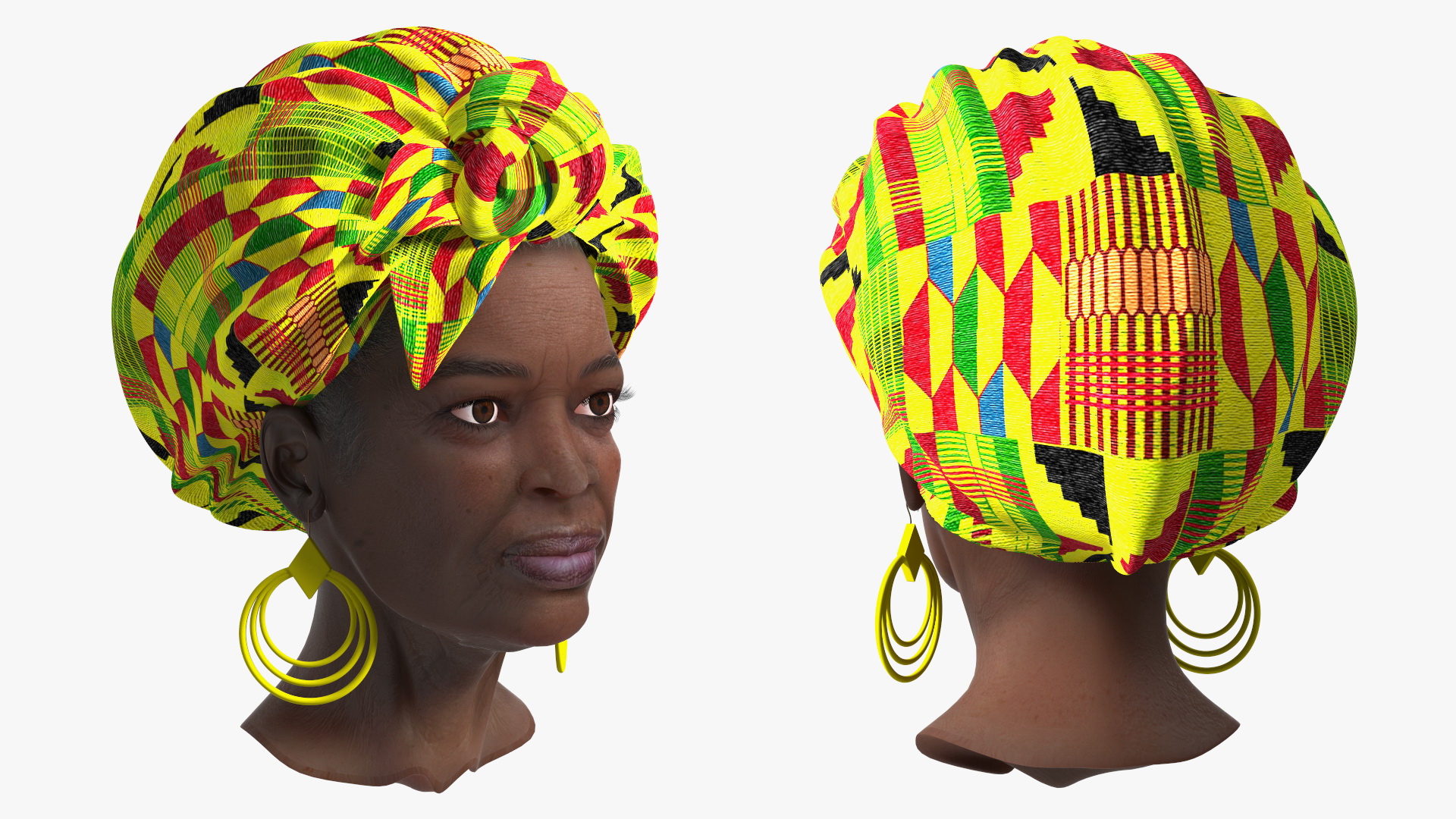 3D African Women Head model