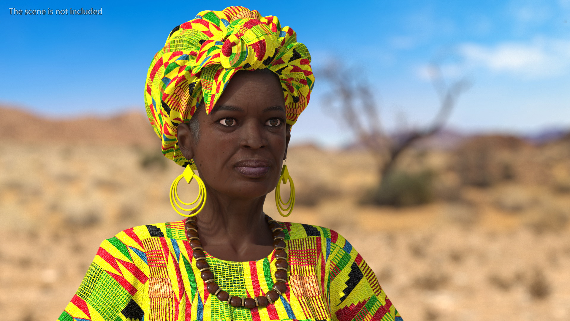 3D African Women Head model