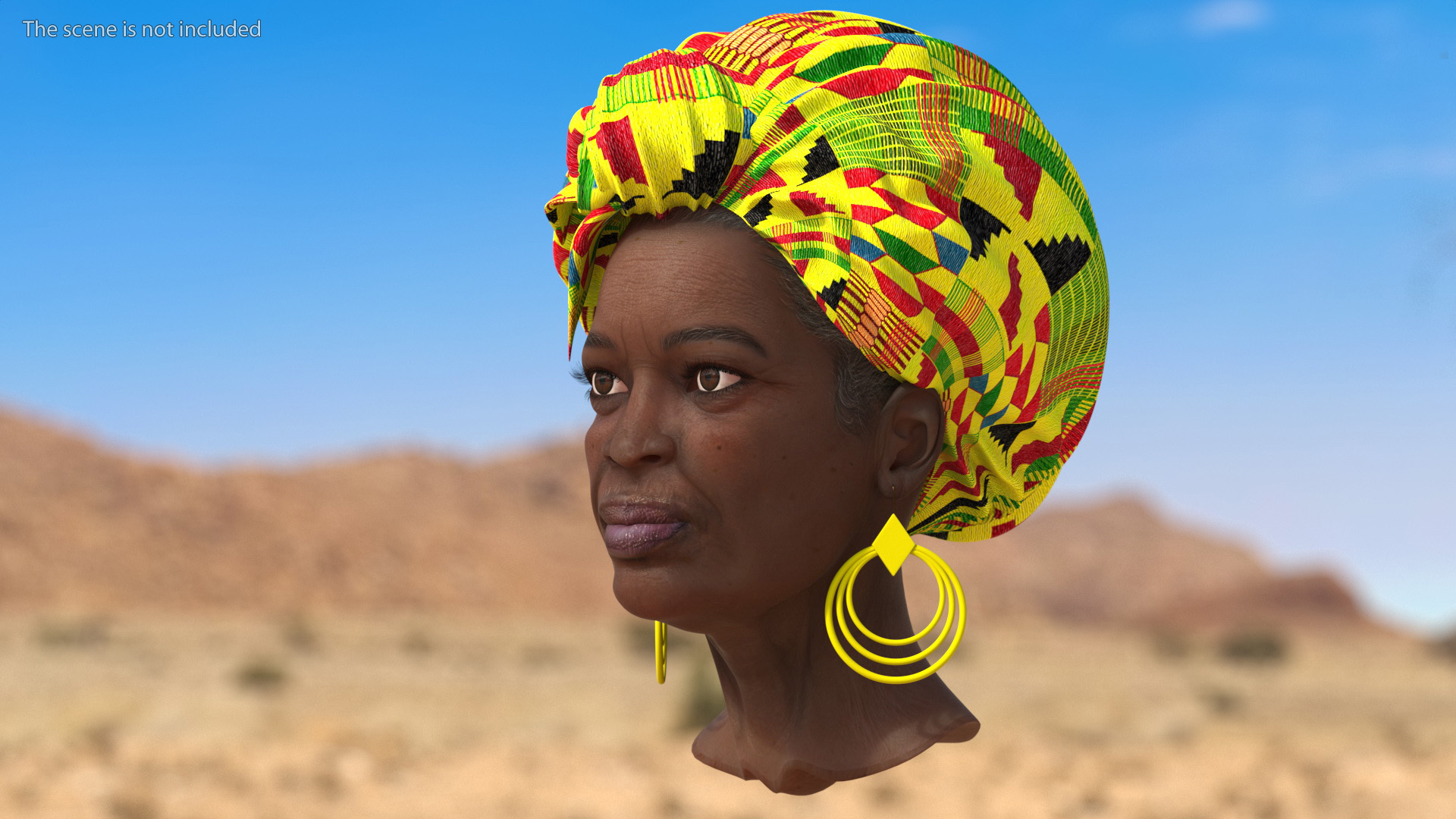 3D African Women Head model