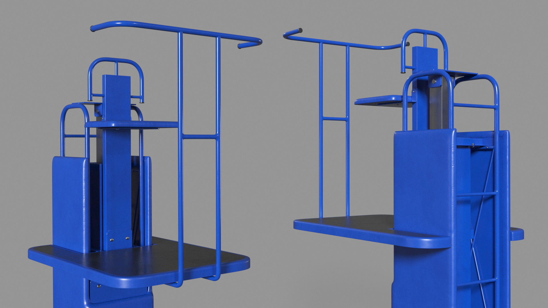 Volleyball Grid with Referee Tower 3D model