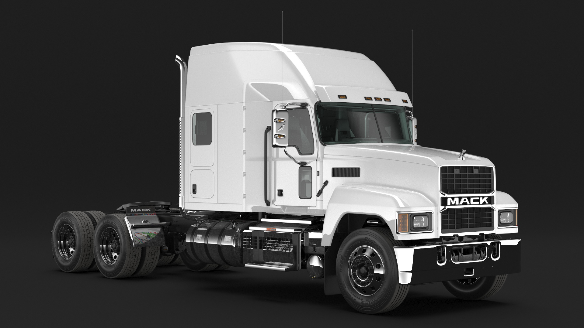 3D model Mack Pinnacle 2025 Truck White