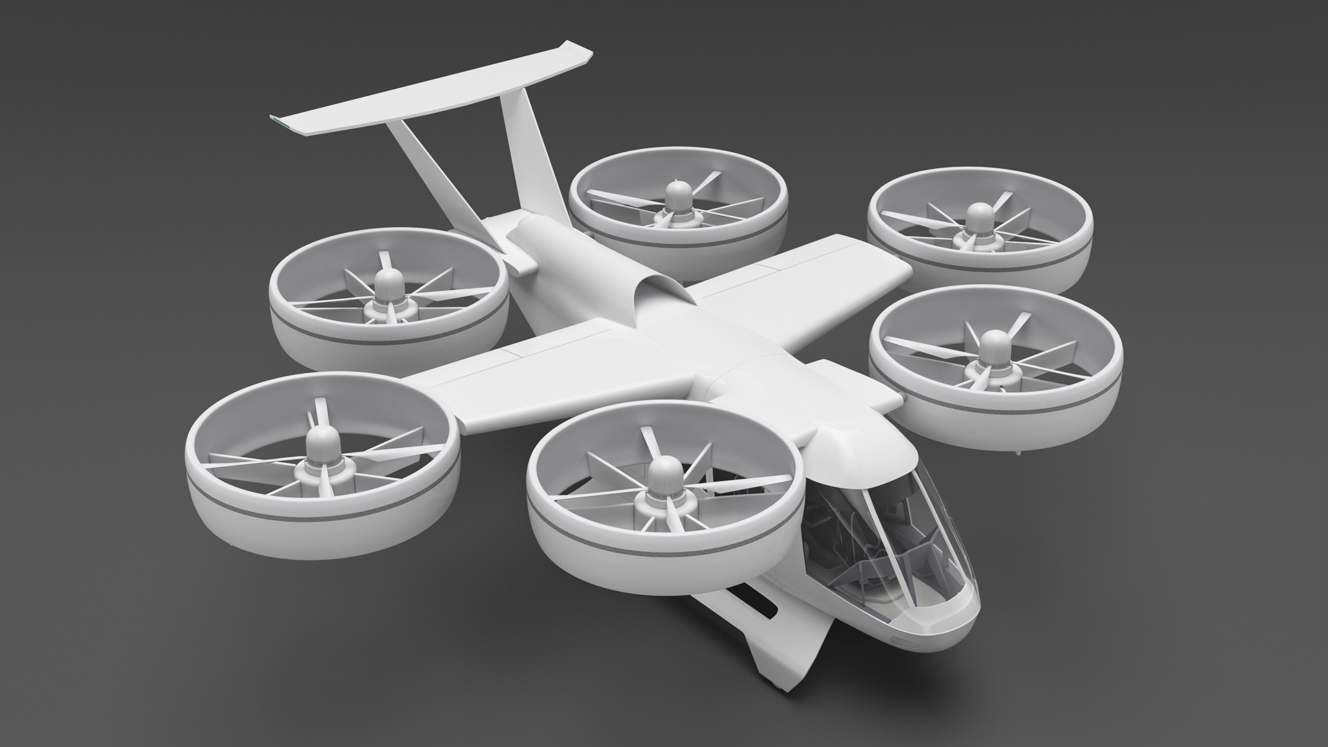 3D Futuristic Flying Taxi Rigged for Maya model