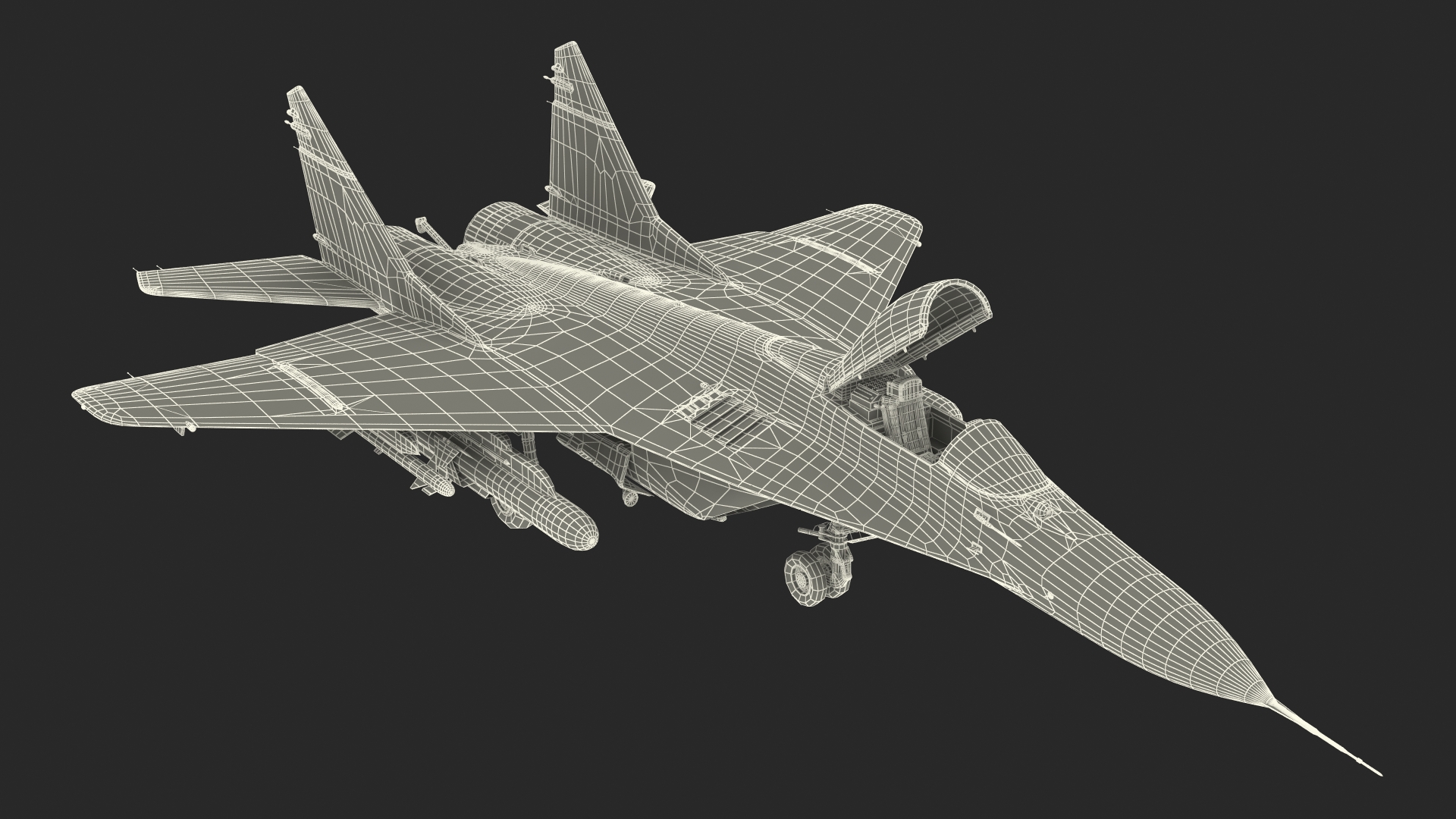 3D MiG 29K Fulcrum D Indian Navy with Armament model