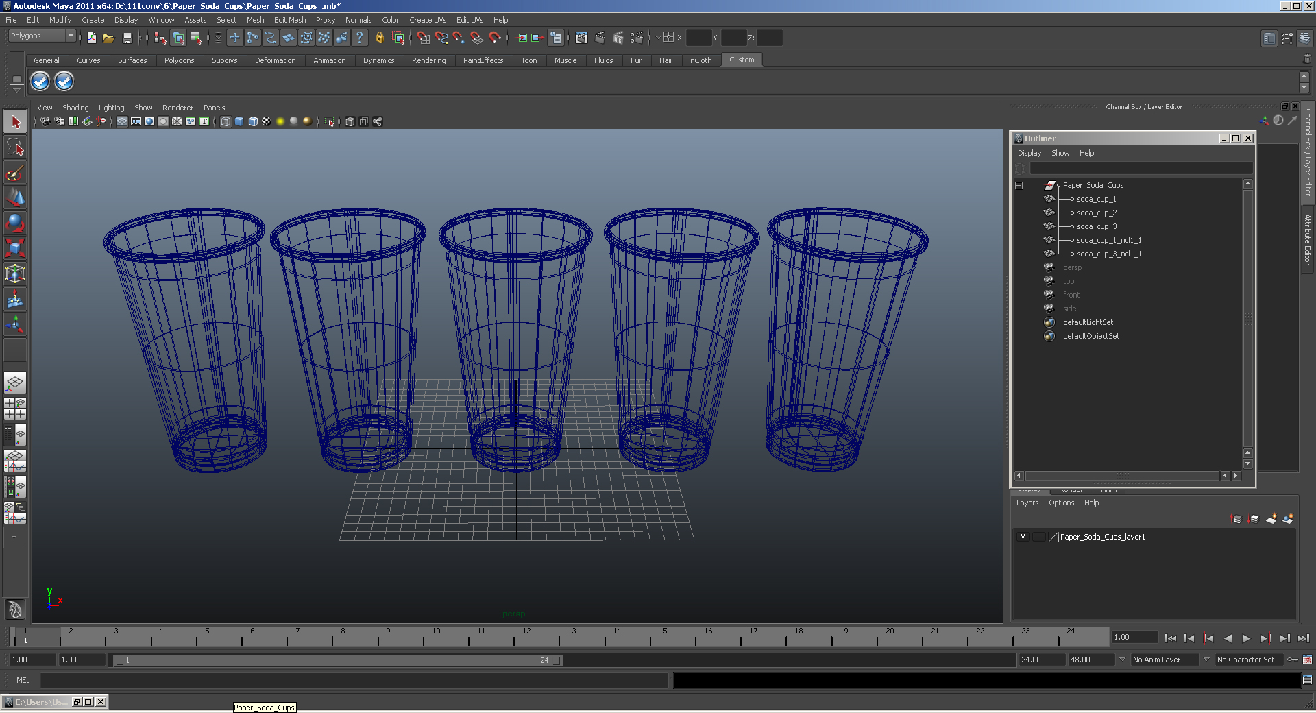 3D model Paper Soda Cups