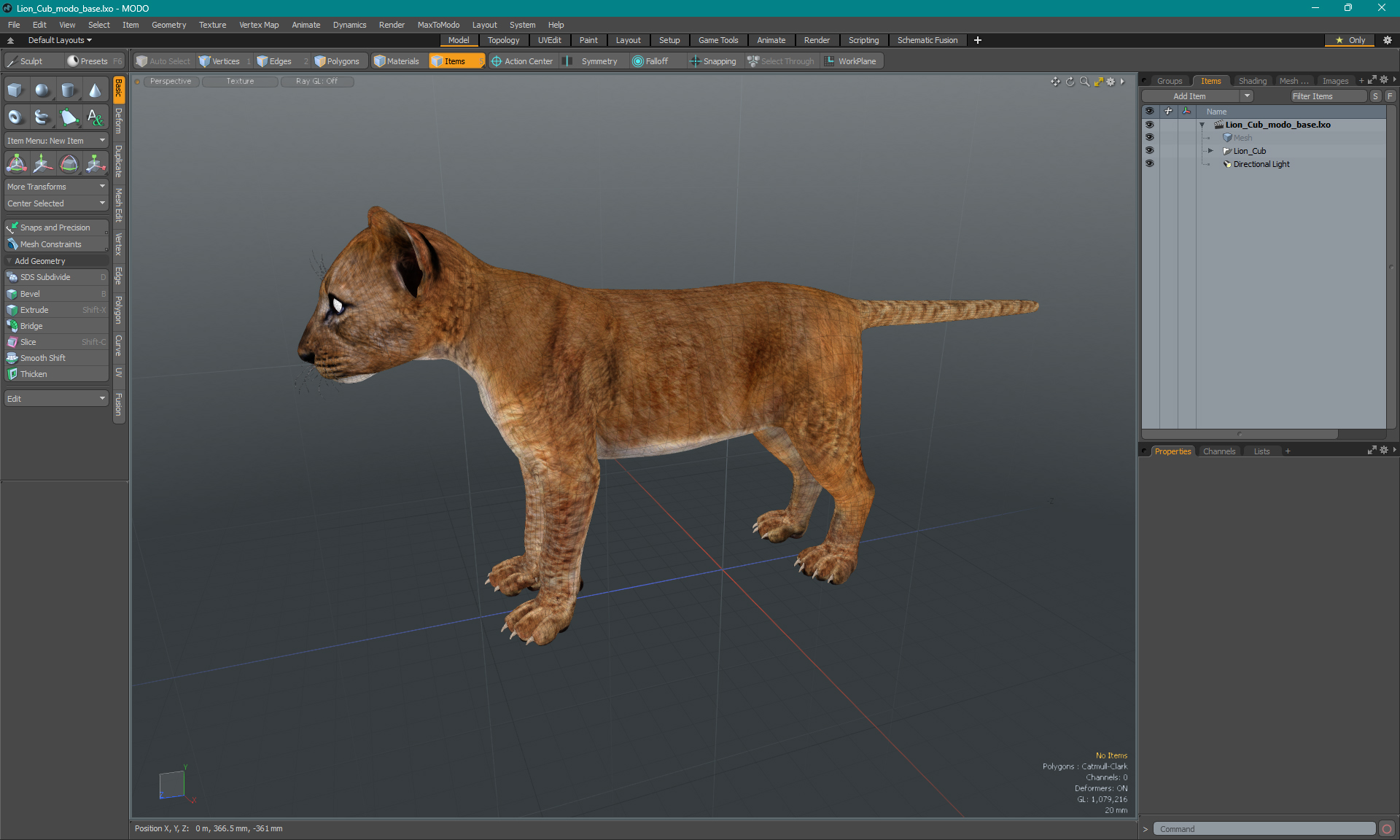 3D model Lion Cub