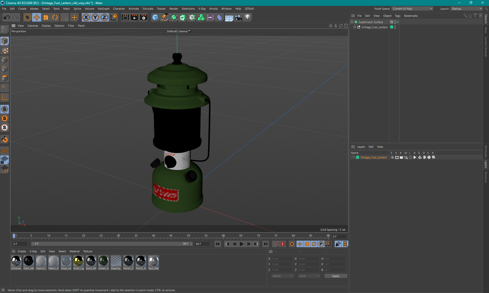 3D model Vintage Fuel Lantern